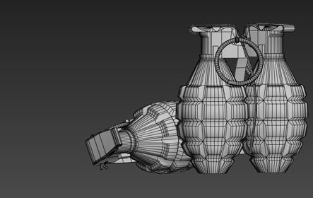 mk2 grenade in 3ds max